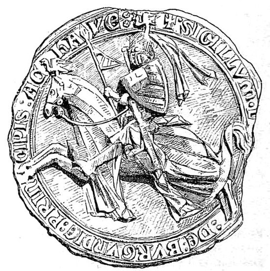 Seal of Louis of Burgundy, Matilda's second husband