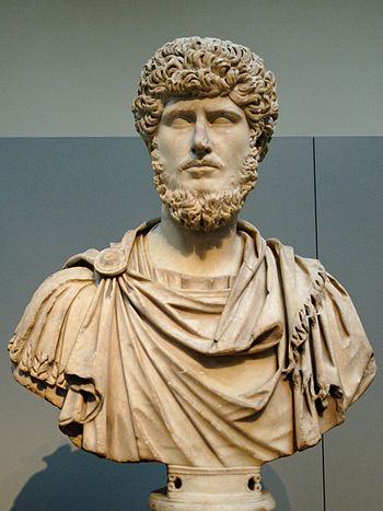 Portrait of Emperor Lucius Verus. Marble, ca. ...