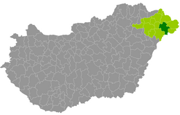 District de Mátészalka - Carte