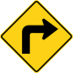 Sharp turn to the right