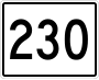 State Route 230 marker