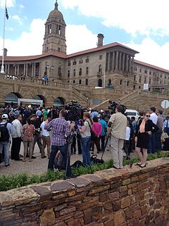 Members of the public queueing to view Mandela's body at the Union Buildings. Mandela-Memorial-Day2- 2013-12-11-16.jpg