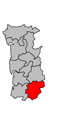 Kanton na mapě arrondissementu Coutances