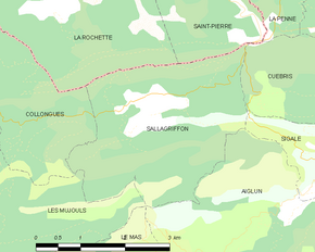 Poziția localității Sallagriffon