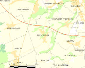 Poziția localității Saint-Pouange