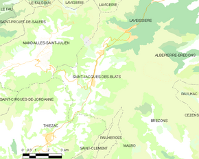 Poziția localității Saint-Jacques-des-Blats