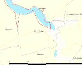 Mapa obce Pouldouran