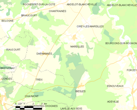 Mapa obce Mareilles