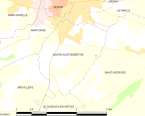 Poziția localității Sainte-Austreberthe