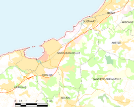 Mapa obce Saint-Jean-de-Luz