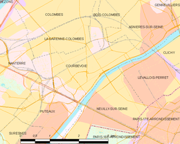 Courbevoie – Mappa