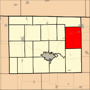 Kort, der fremhæver Rock Run Township, Stephenson County, Illinois.svg