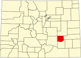 Map of Colorado highlighting Crowley County.svg