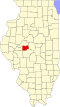 State map highlighting Menard County