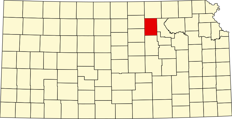 صورة:Map of Kansas highlighting Clay County.svg