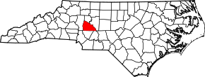 Rowan County na mapě Severní Karolíny