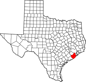 Map of Texas highlighting Brazoria County.svg