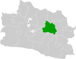 Poziția localității Sumedang Regency