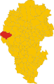 Collocatio finium municipii in Provincia Vicetina.