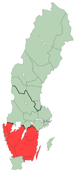 Götaland settentrionale - Localizzazione