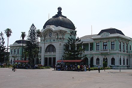 The railway station in Maputo. Completed in 1916 it's often mistaken as a work by Gustave Eiffel.