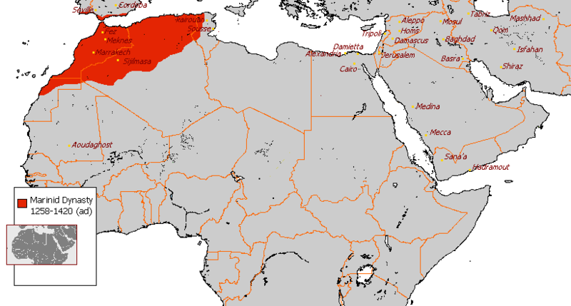 صورة:Marinid dynasty 1258 - 1420 (AD).PNG