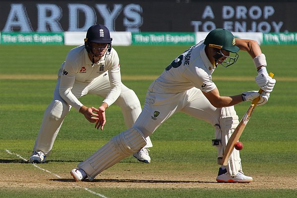 Labuschagne batting for Australia in the 2019 Ashes series