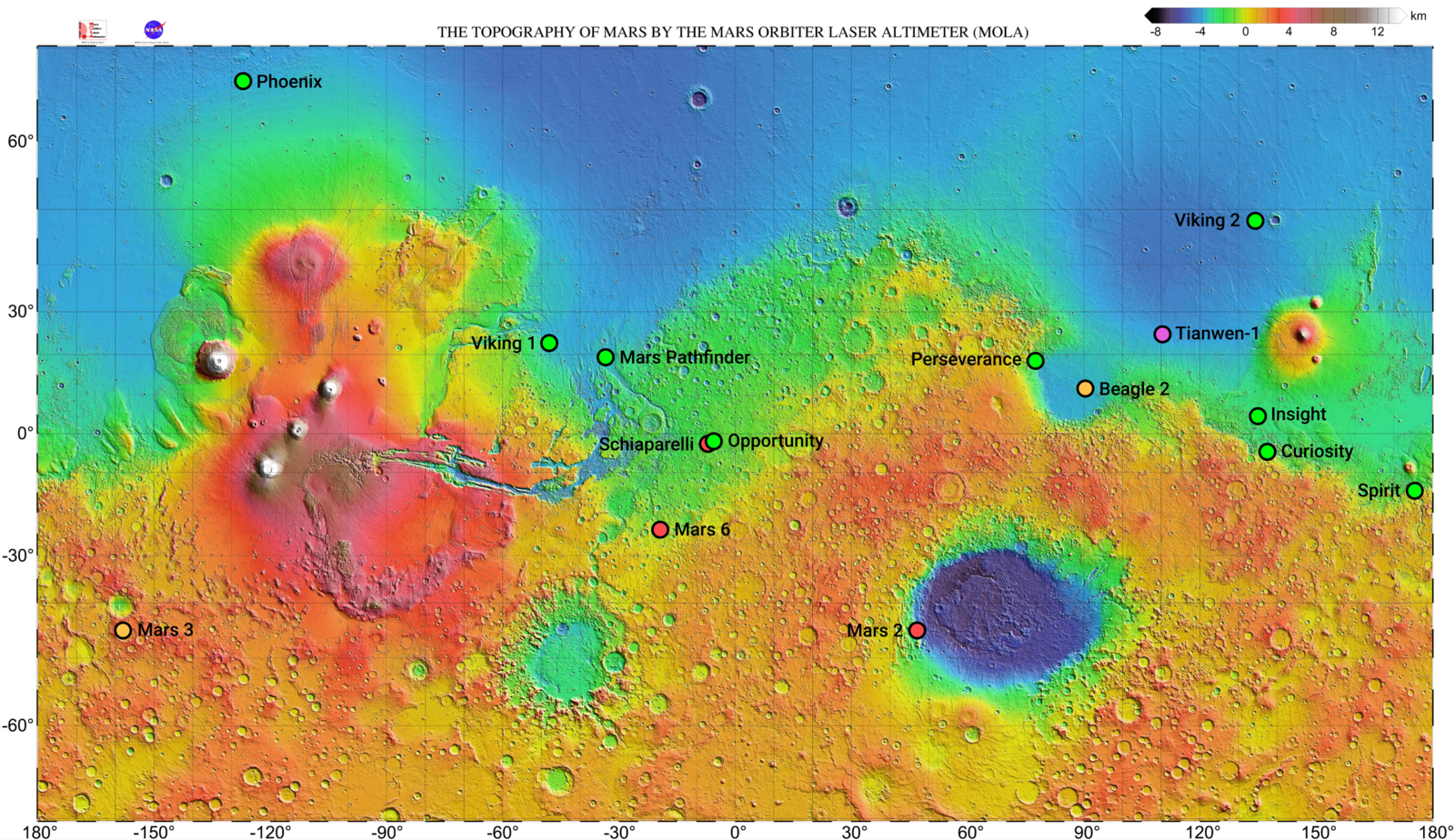 Mars map with landing site Tianwen-1.png