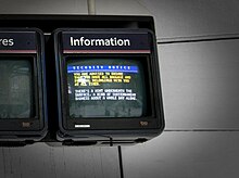 Martin Firrell public art text 'A Subterranean Sadness', Public Information System, Liverpool Street Station, London, 2005. The standard security message is accompanied by an existential 'security message' about the burden of loneliness Martin Firrell public art text 'A Subterranean Sadness' - Public Information System, Liverpool Street Station, London 2005.jpg