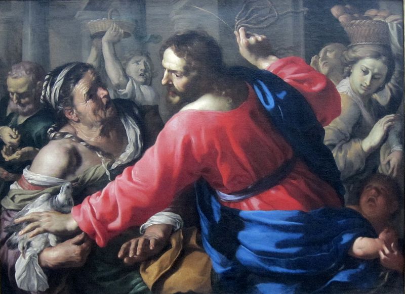 File:Mei, Bernardino - Christ Cleansing the Temple - c. 1655.jpg