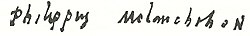 Philipp Melanchthons signatur