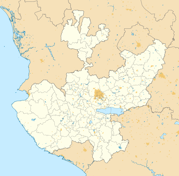 File:Mexico Jalisco location map (urban areas).svg