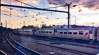 Millstone branch, as it splits off the Northeast Corridor (to the right) Millstone Branch off of Northeast Corridor.jpg