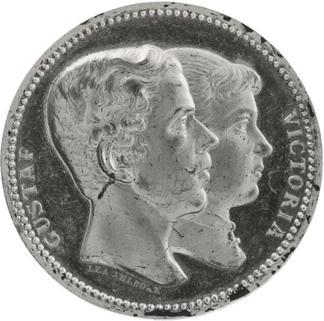 Wedding medal for Gustaf and Victoria in 1881