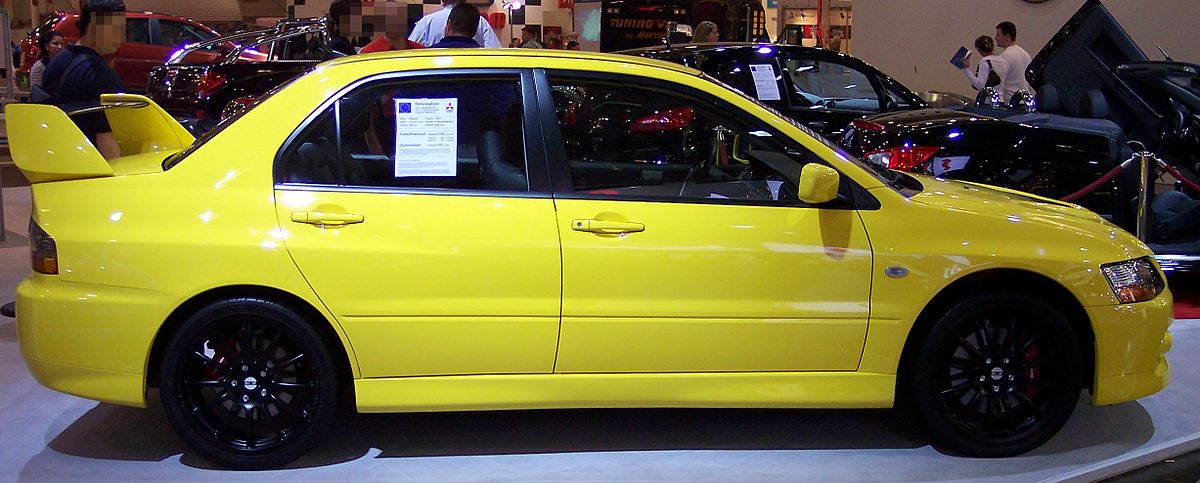 evolution car yellow