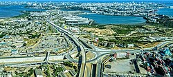 A view of Mombasa city from the Mariakani interchange.