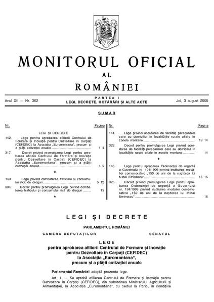 File:Monitorul Oficial al României. Partea I 2000-08-03, nr. 362.pdf