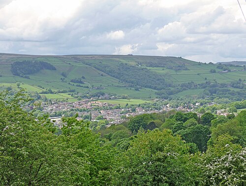 View over Mytholmroyd in the Upper Calder Valley