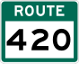 Route 420 Schild