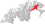 Tana markert med rødt på fylkeskartet