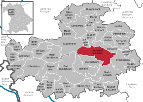 Poziția localității Neustadt an der Aisch