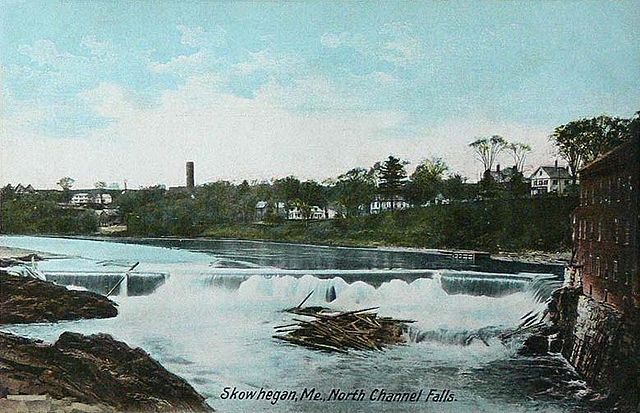 Skowhegan Falls in 1908