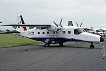 The Dornier 228 prototype at Farnborough 1982 in Norving colors, its first operator