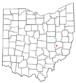 Location of Cambridge, Ohio