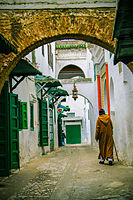 A scene from the narrow streets of the old medina
