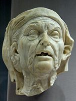 Head of an old woman, Roman copy after a Hellenistic original of the 3rd or 2nd century BC.