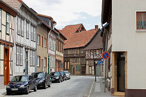 Beschermde huizen in de binnenstad van Osterwieck (Saksen-Anhalt, Duitsland)