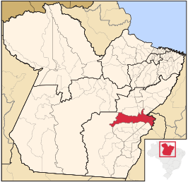 Ligging van de Braziliaanse microregio Marabá in Pará