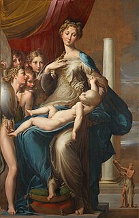 <i>Madonna with the Long Neck</i> Painting by Parmigianino