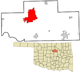 Payne County Oklahoma incorporated and unincorporated areas Stillwater highlighted.svg